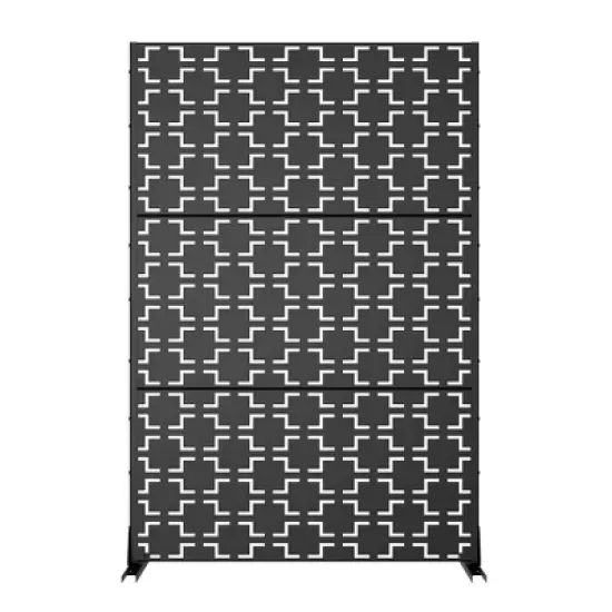 PexFix Metal Freestanding Privacy Screen Garden Fence For Deck Patio Balcony Outdoor Privacy Panel Square Design image {2}