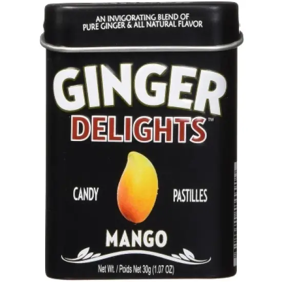 Ginger Delights Mango Candy Pastilles - Case of 12/12.84 oz image {1}