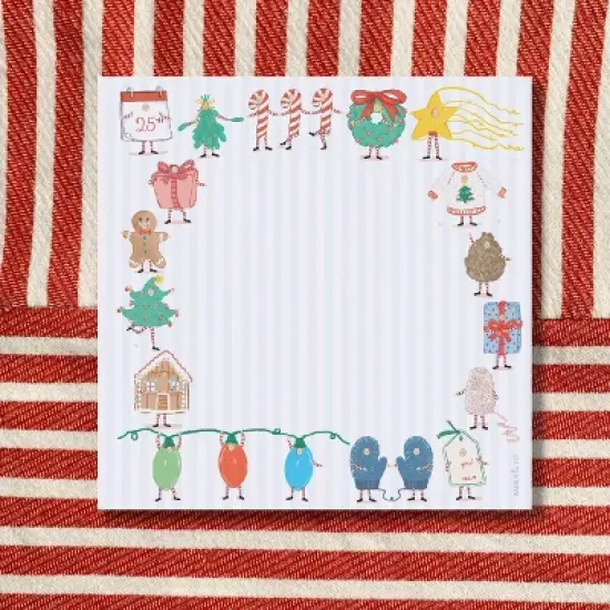 Jolly People Notepad 6" x 6" Square Notepad by Ramus & Co (100 Heavyweight Tear-Off Sheets) image {1}