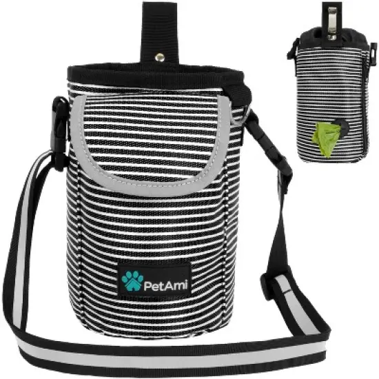 PetAmi Dog Treat Pouch, Large Pet Training Bag Pocket for Kibbles Toys, Trainer Essentials Supply Holder Waste Dispenser, 3 Ways to Wear image {16}