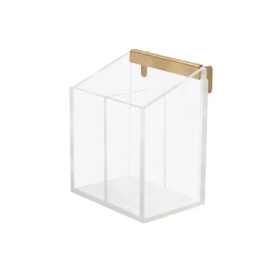 RUSSELL + HAZEL Acrylic Wall Pencil Bloc: Clear Desk Organizer & Office Supplies Holder image {3}
