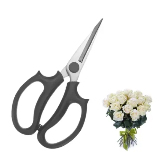 Unique Bargains Stainless Steel Garden Comfortable Grip Flower Pruning Shears image {7}