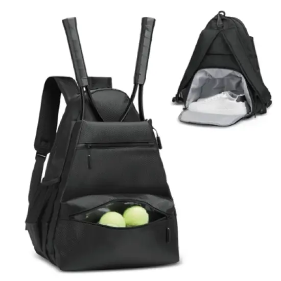 Unique Bargains Waterproof Separate Shoe Compartment Badminton Pickleball Tennis Backpack for 2 Rackets image {7}