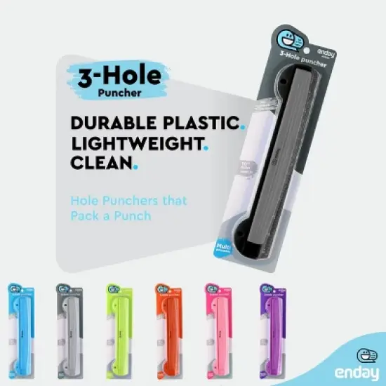 Enday Portable 3-Hole Paper Punch image {3}