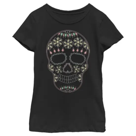 Girl's Lost Gods Halloween Sugar Skull T-Shirt image {4}