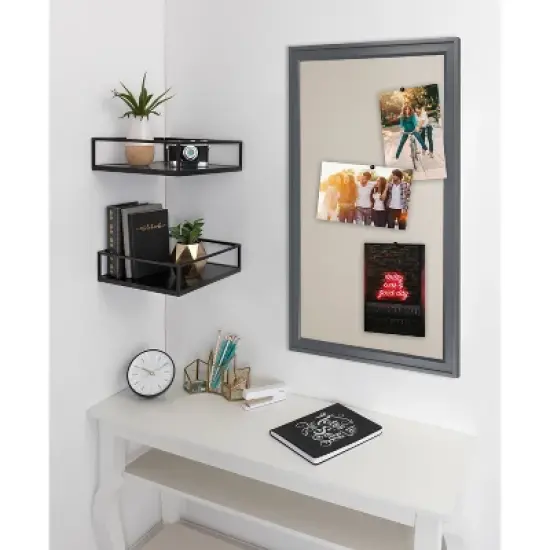 27.5" x 33.5" Bosc Dry Erase Board Gray - DesignOvation image {4}