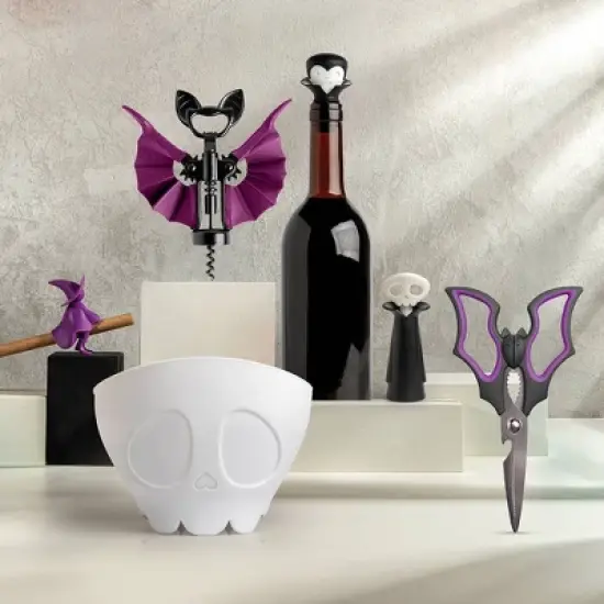 Ototo Elizabat Bat Kitchen Scissors Stainless Steel Cooking Scissors Black image {3}