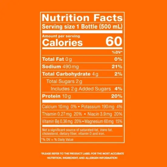Unwell Hydration Protein Drink with Electrolytes and 10g Whey Protein Isolate Peach Tangerine - 16.9 fl oz image {6}