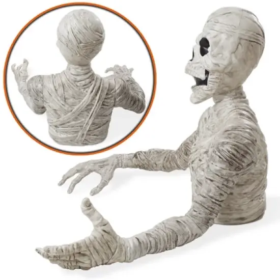 BOO BOX 36"  Groundbreaking Mummy - Scary Outdoor Halloween Decorations for Porch or Yard image {2}