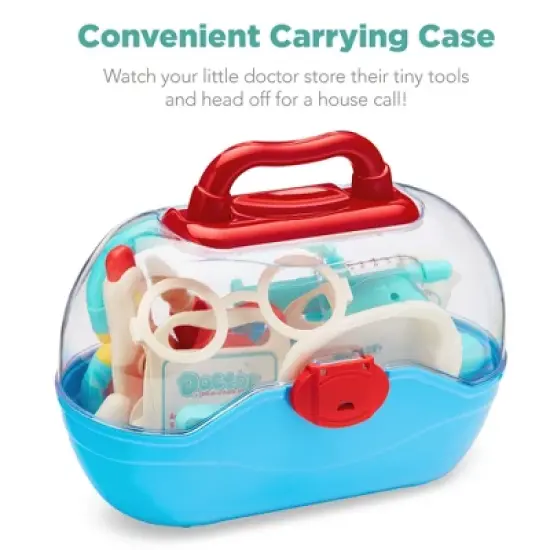 Best Choice Products Pretend Play Doctor Kit, Boys & Girls Doctor Outfit w/ 18 Accessories, Coat, Hat, Carrying Case image {5}