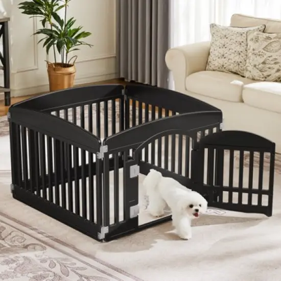Gulches Dog Playpen Safe & Secure Indoor/Outdoor Pet Fence | Folding & Portable | Ideal for Small to Medium Dogs | Easy to Clean image {1}