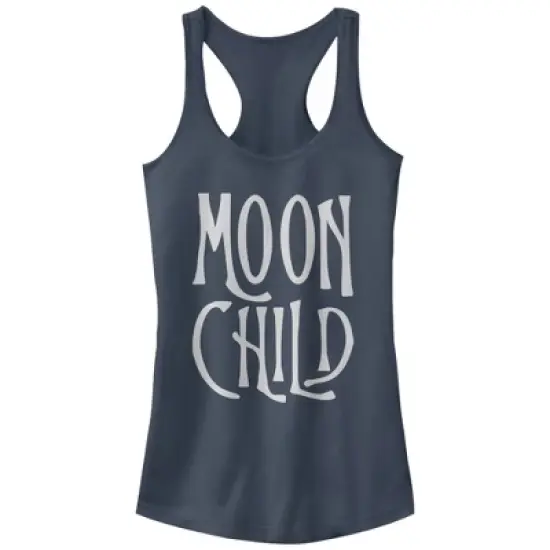 Junior's Peaceful Warrior Moon Child Racerback Tank Top image {2}