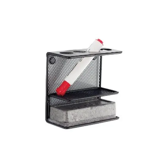 Safco Marker Holder w/Shelf Steel 5-1/2"x2-1/4"x5-1/4" Black 3611BL image {1}