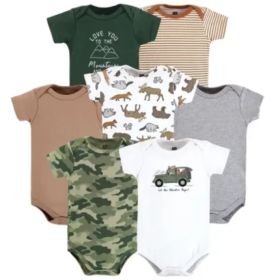 Hudson Baby Cotton Bodysuits, Animal Adventure image {11}