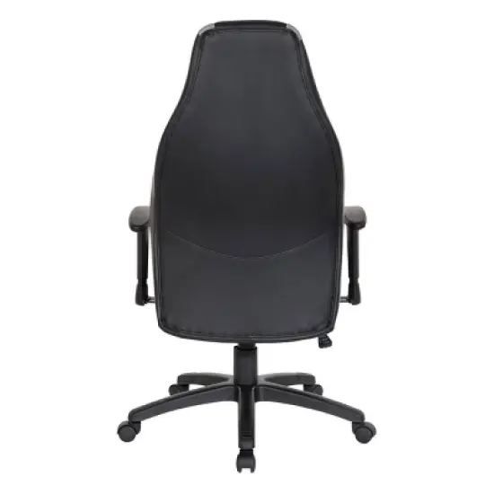 Commander Gaming Chair In Faux Leather Black/Gray - OSP Home Furnishings image {3}