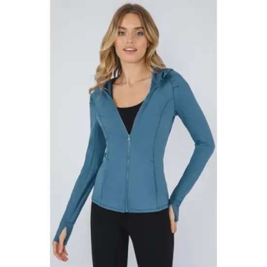 Yogalicious - Women's Slim Fit Hooded Track Jacket image {11}