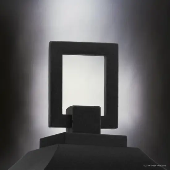 Urban Ambiance Luxury Farmhouse Outdoor Post Light 26.875''H x 9.5''W,  Midnight Black Finish,  Calderdale Collection, UHP1400 image {4}