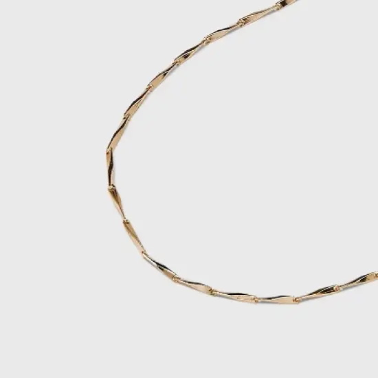 Twisted Bar Chain Necklace - A New Day&trade; Gold image {3}