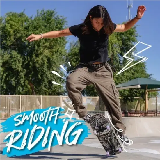 31" Skateboard for Beginner to Intermediate Skaters &ndash; Popsicle Deck, PU Wheels, ABEC-11 Bearings &ndash; Madd Gear - Holographic Viper image {10}