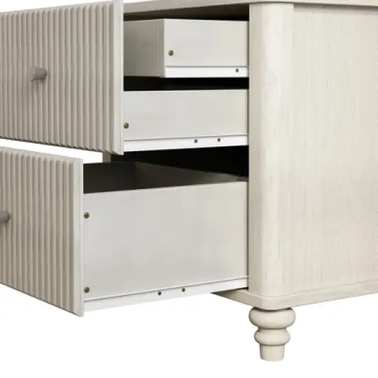 GDFStudio Elton 3 Piece Fluted Wood Bedroom Furniture Sets image {4}