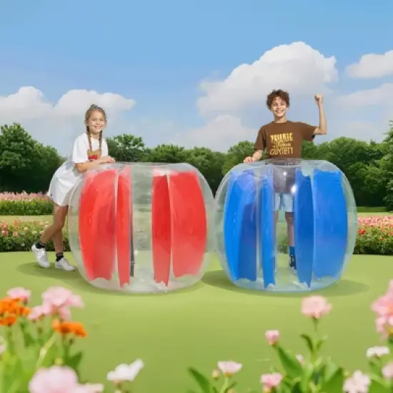 VEVOR Inflatable Bumper Balls 2-Pack, 4FT/1.2M Body Sumo Ball,Durable Thick PVC Human Hamster Bubble Knocker for Outdoor Sports Team Gaming Play, Red image {1}