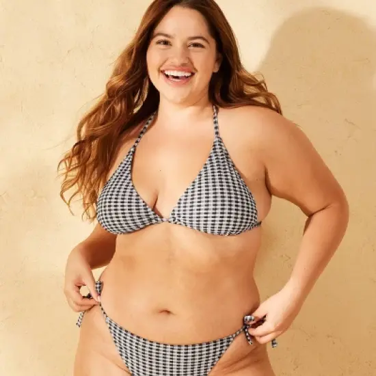 Women's Sparkle Gingham Texture Triangle Bikini Top - Wild Fable&trade; image {3}