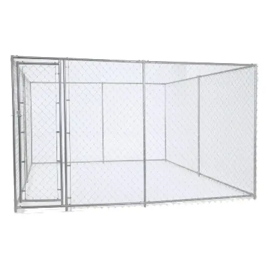 Lucky Dog 10 x 10 Foot Heavy Duty Outdoor Chain Link Dog Kennel w/ Door (2 Pack) image {2}