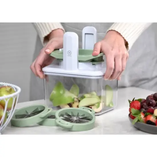 Henning Lee 4-in-1 Fresh Prep Fruit and Veggie Slicer, Green image {2}