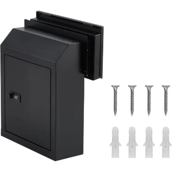 Acekool Steel Locking Wall Mount Mailbox, Security Key Drop Box for Outdoor, for Parcels & Letter Collection image {2}