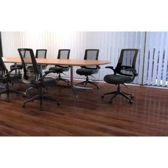 Mesh Back Flip Arm Task Chair Black - Boss image {1}