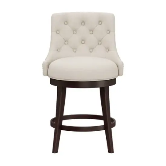 24" Halbrooke Swivel Counter Height Barstool Smoke/Cream - Hillsdale Furniture image {3}