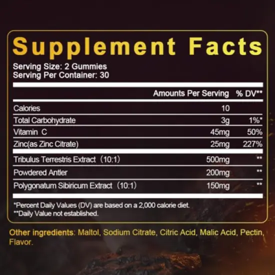 GPGP GreenPeople Advanced Male Gummies, Men health & Performance Support, 60 Ct image {1}