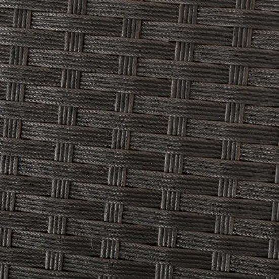 MOEPISY Outdoor Rattan Side Table, Dark Brown image {10}