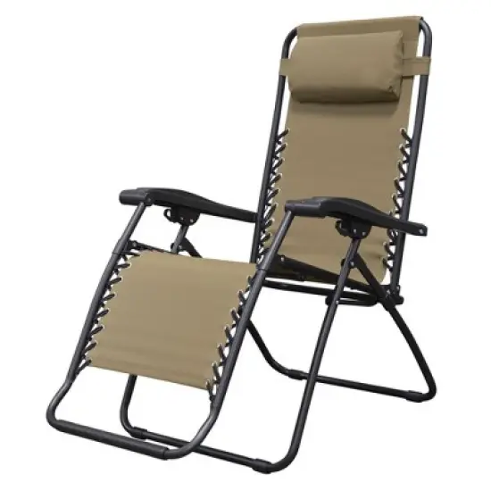 Caravan Sports Zero Gravity Outdoor Portable Folding Camping Lawn Deck Patio Pool Recliner Lounge Chair for Adults, Adjustable Headrest image {6}