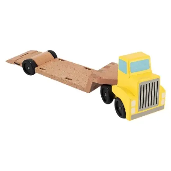 Melissa & Doug Trailer and Excavator Wooden Vehicle Set (3pc) image {4}