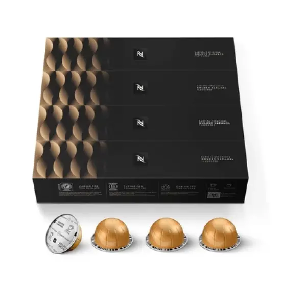 Nespresso Vertuo Golden Caramel Flavored Coffee Capsules Medium Roast - 40ct image {9}
