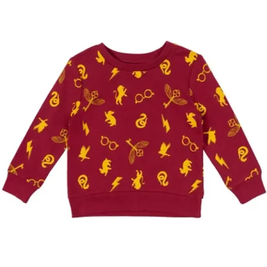Harry Potter Gryffindor Hufflepuff Slytherin Girls French Terry Pullover Sweatshirt Little Kid to Big Kid image {9}
