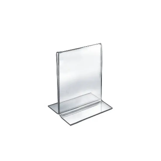 Azar Displays 2-Sided Double-Foot Acrylic Sign Holder 10/Pack 152720 image {4}