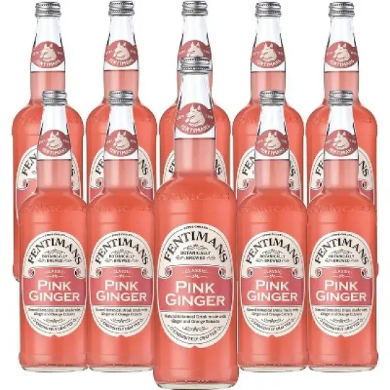 Fentimans Botanically Brewed Pink Ginger Sparkling Soda, 10 Pack, 9.3 fl oz Bottles &ndash; Premium Craft Soda/Mixer for Cocktails & Refreshing Drinks image {4}