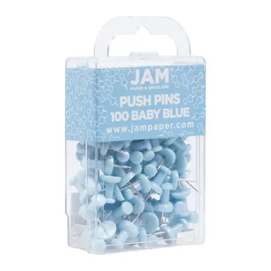 JAM Paper 100pk Colorful Push Pins image {1}