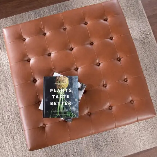 Perscon Upholstered Cocktail Ottoman - Aiden Lane image {4}