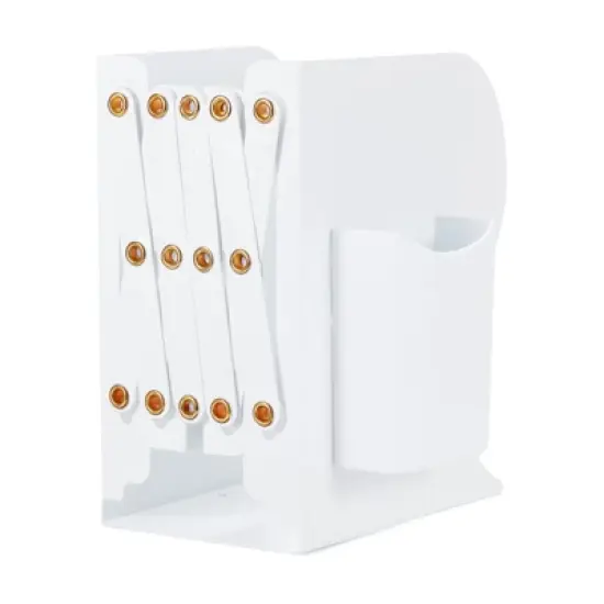 Unique Bargains Adjustable Bookend with Pen Holder Expandable Magazine File Organizer Holder for Office 1 Pcs image {5}