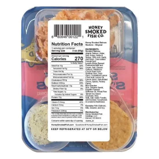 Honey Smoked Fish Co. Salmon Stackers Original - 3oz image {1}