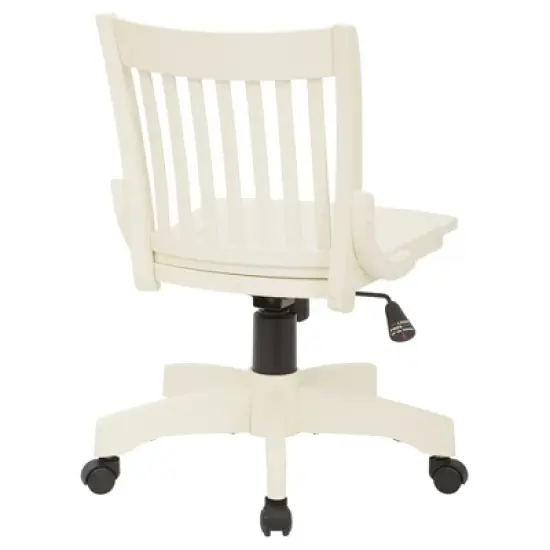 Armless Wood Banker's Chair Antique White - OSP Home Furnishings image {1}