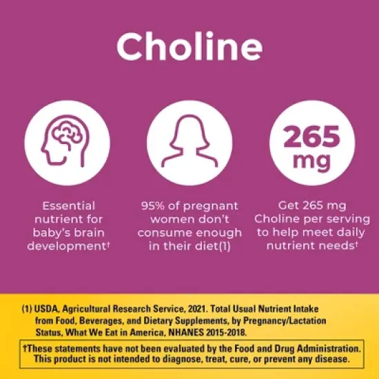 Nature Made Prenatal + Choline Softgel Capsule - 120ct image {5}