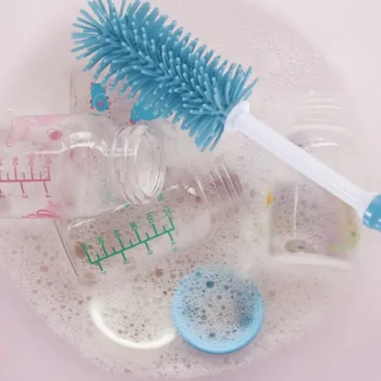 Unique Bargains Long Handle Silicone Water Bottle Cleaning Brush Kit image {3}