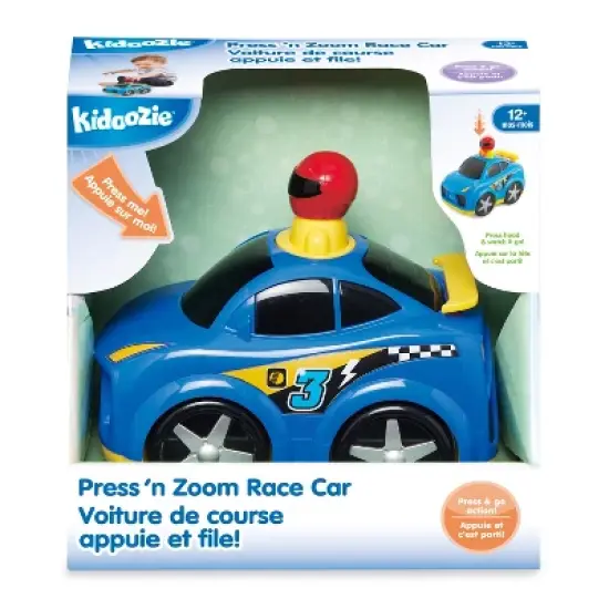 Kidoozie Press n Zoom Race Car, Toddlers ages 12 months and older image {3}