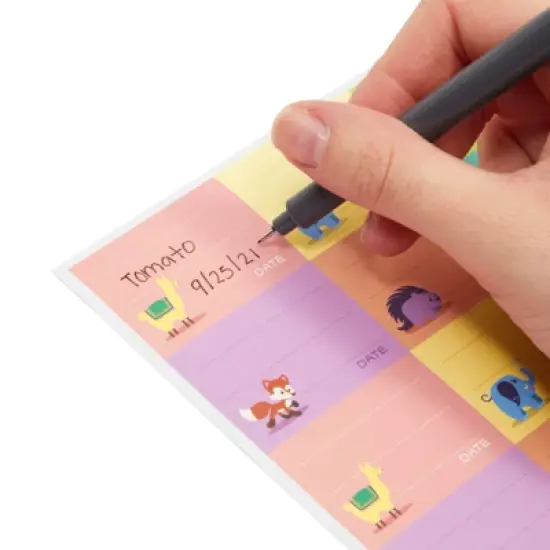 Blue Panda 500-Pack Self-Adhesive Baby Bottle Labels for Daycare, Writable Stickers for Baby Food, Breastmilk, 10 Animal Designs, 1.5x1 in image {3}