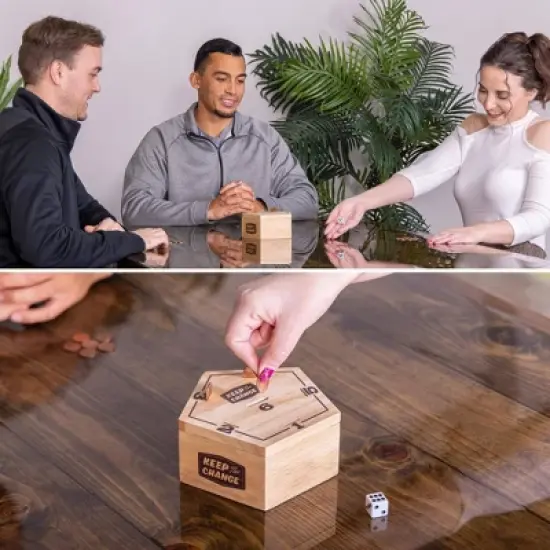 GoSports Keep the Change Tabletop Coin Drop Dice Game Set image {3}