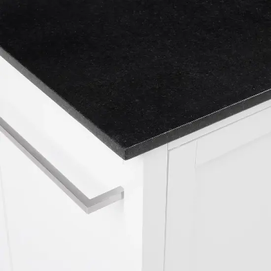 Soren Granite Top Kitchen Island/Cart Black/White - Crosley image {14}